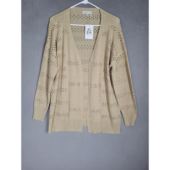 Womens Long Sleeve Cardigan Knit Crochet Shawl Lightweight Cardigan Medium - Picture 1 of 7